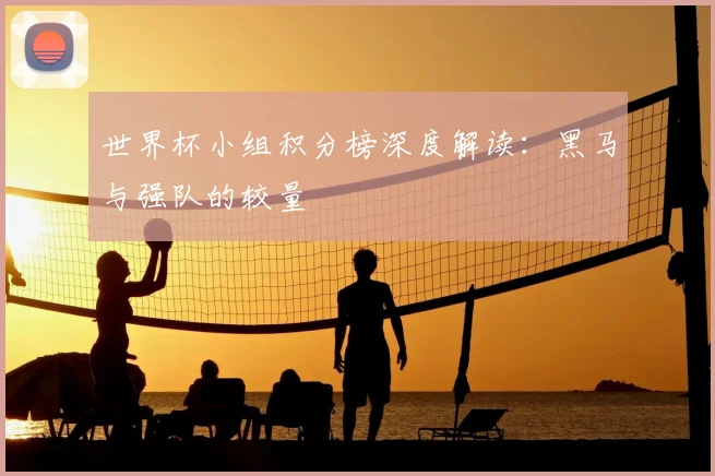 世界杯小组积分榜深度解读：黑马与强队的较量