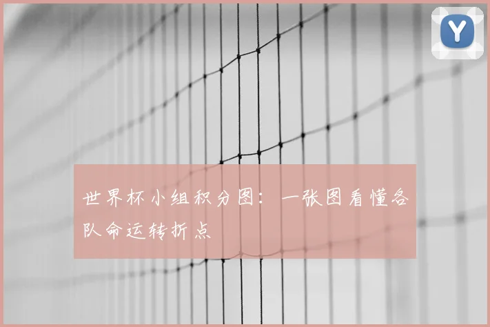世界杯小组积分图：一张图看懂各队命运转折点